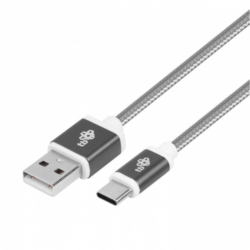 Cablu TB USB - USB C bandă gri de 1,5 m