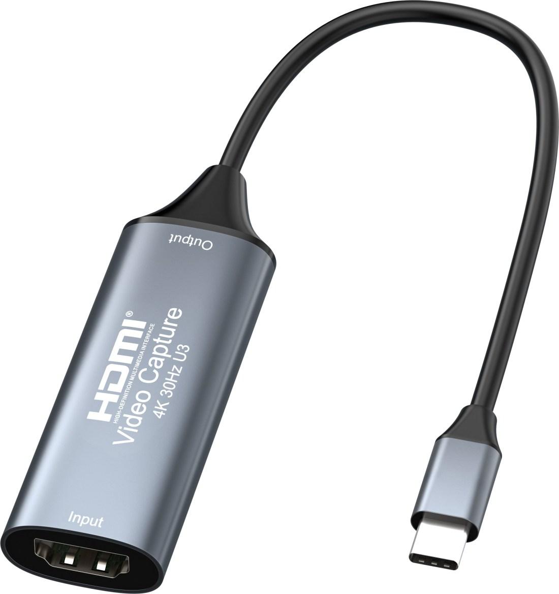 Graber HDMI PremiumCord pentru semnal video/audio către computer cu conector USB 3.0 tip c