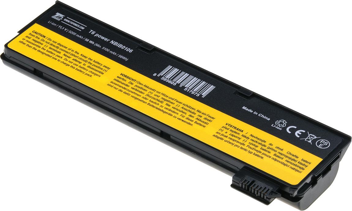 Baterie T6 Power Lenovo ThinkPad T440s, T450s, T550, L450, T440, X240, 68+, 5200mAh, 58Wh, 6celule