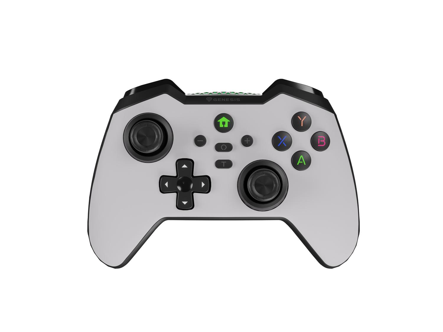 Gamepad wireless Genesis MANGAN 400 pentru PC/Switch/Mobil, alb