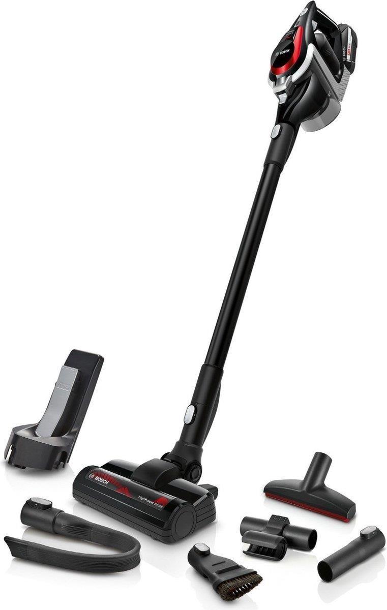 Aspirator vertical Bosch Unlimited Series cu 8 bile fără fir 63 dB fără sac negru