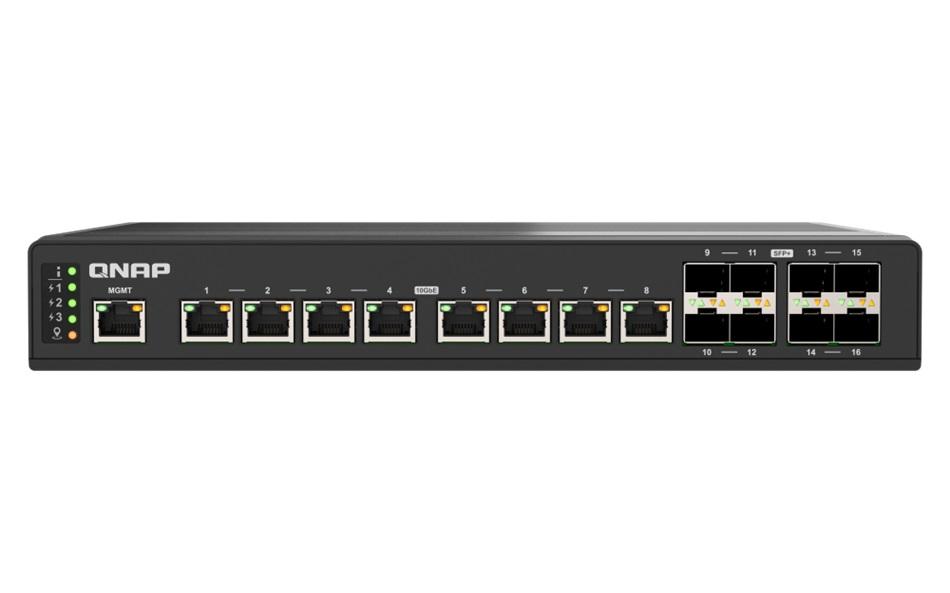 Switch industrial gestionat QNAP QSW-IM3216-8S8T: 16 porturi 10G (8 SFP+ de 10Gb și 8 RJ-45 de 10Gb)
