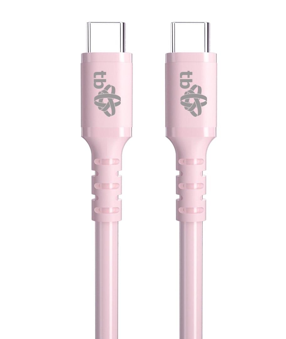 Cablu TB USB C - USB C 60W Jelly 1m roz