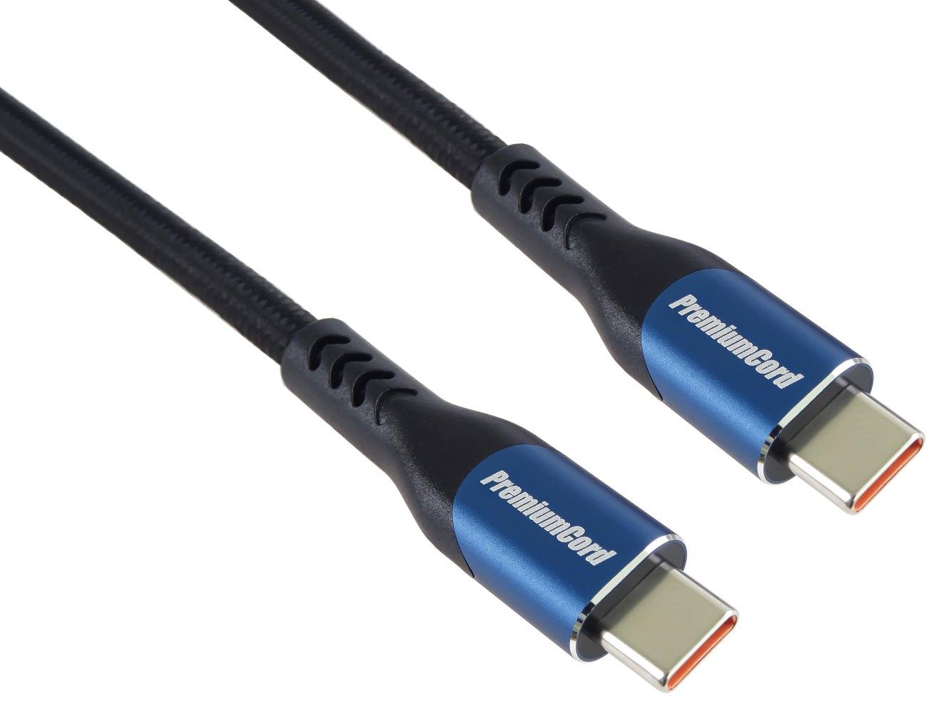 Cablu USB-C PremiumCord, 3m/5A/100W/20Gbiți