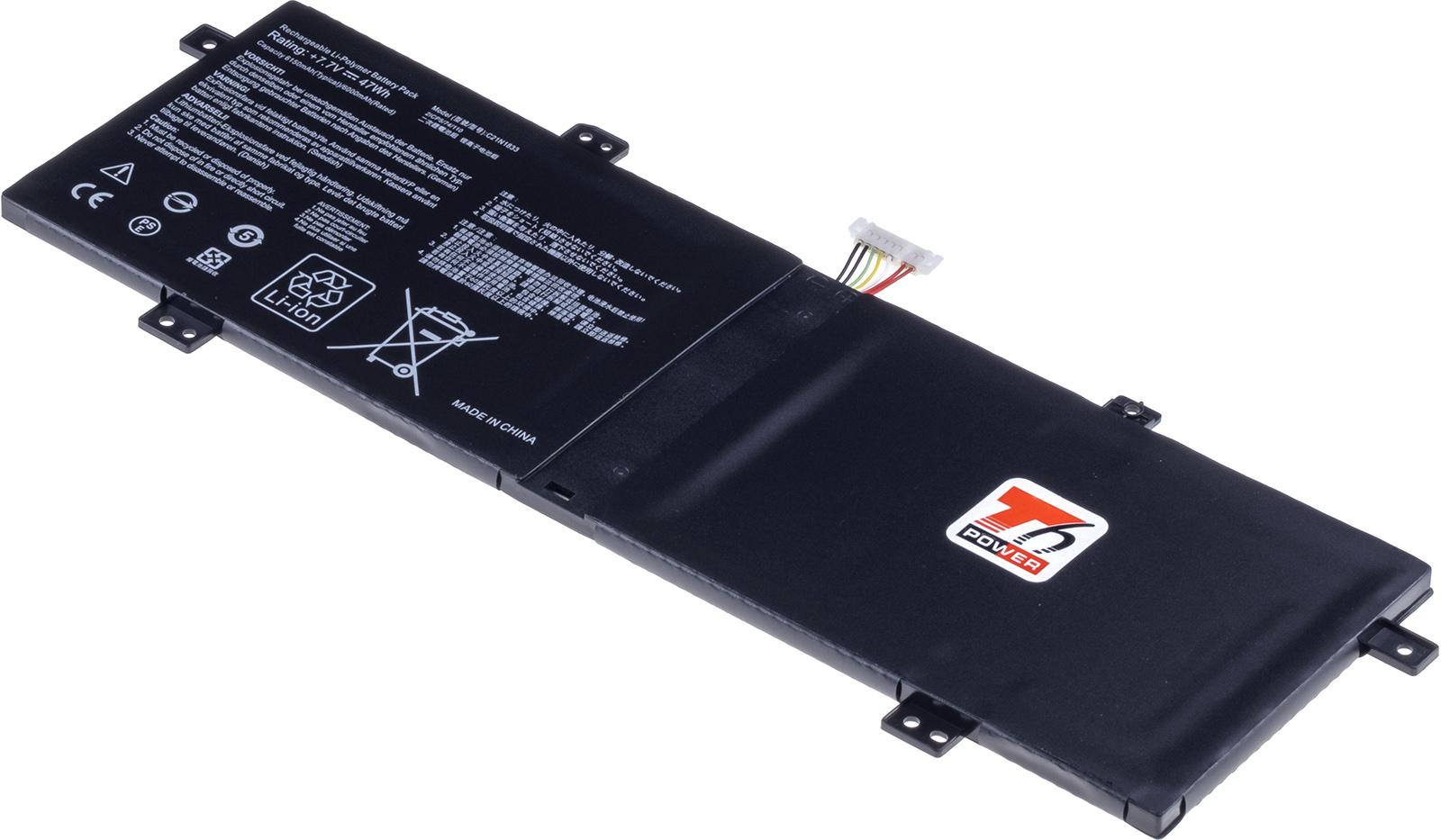 Baterie T6 Power pentru Asus ZenBook 14 UX431, VivoBook S14 S431F, 6150mAh, 47Wh, 2 celule, Li-pol
