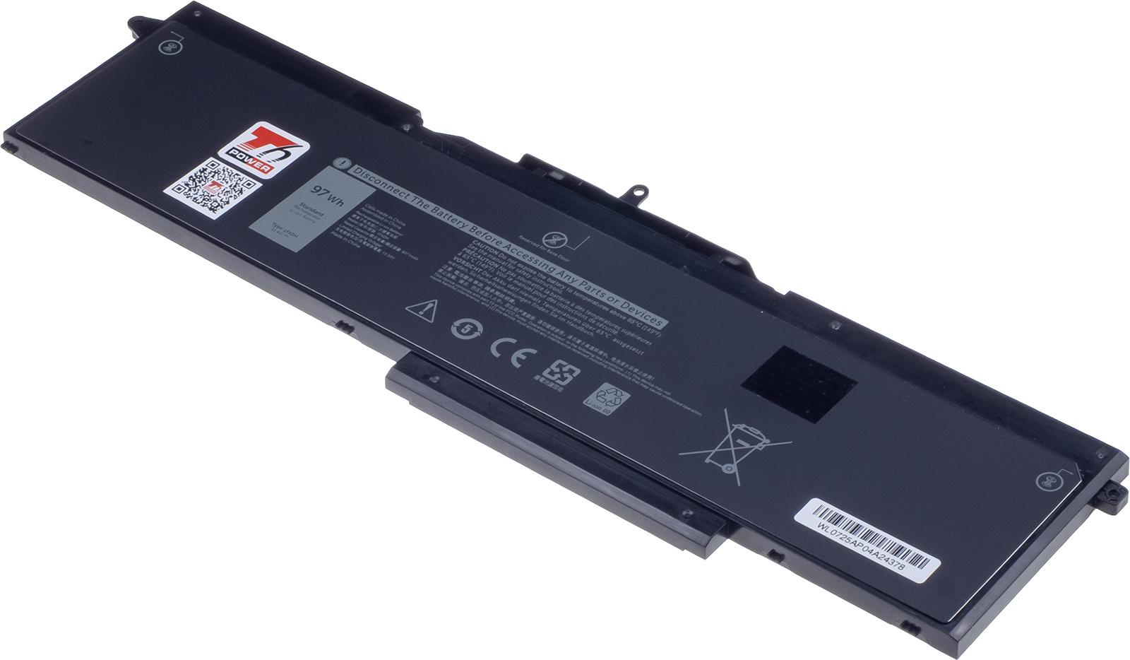 Baterie T6 Power pentru Dell Latitude 5501, 5511, Precision 3541, 3551, 8500mAh, 97Wh, 6 celule, Li-poly