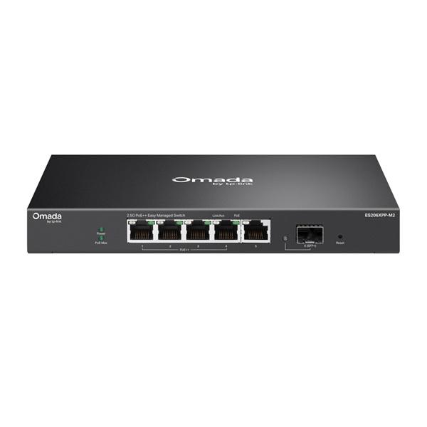 Switch TP-Link ES206XPP-M2 Omada cu 4 porturi 2.5G + 1 port 10G PoE++, ușor de gestionat