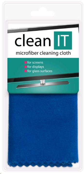 CLEAN IT Laveta de curatat din microfibra, mare 42x40 cm albastra