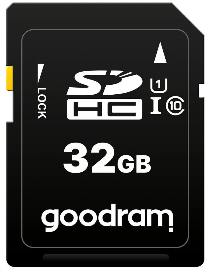 Card SDHC GOODRAM de 32 GB (R: 100 / W: 10 MB / s) UHS-I Clasa 10