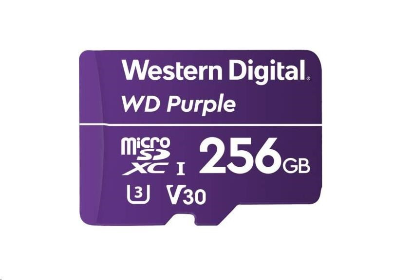 Card WD MicroSDXC 256 GB Violet WDD256G1P0C Clasa 10 (R: 100 / W: 60 MB / s)