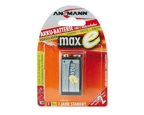 Baterie - Ansmann maxE 9V-E bloc NiMH 9V 200mAh