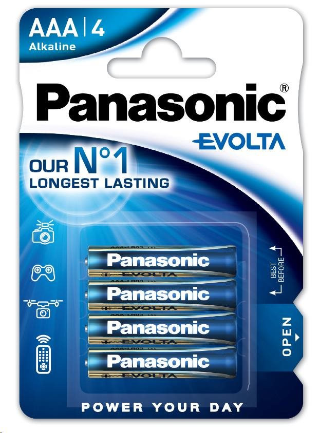 Baterii alcaline PANASONIC EVOLTA Platinum LR03EGE / 4BP AAA 1.5V (Blister 4buc)