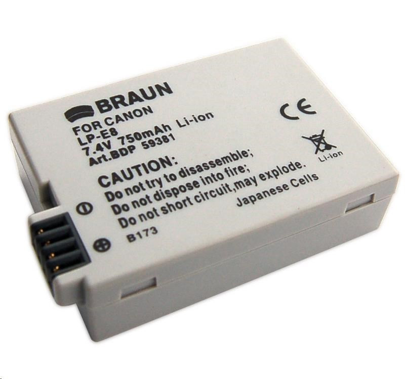 Baterie Braun CANON LP-E8, 750mAh
