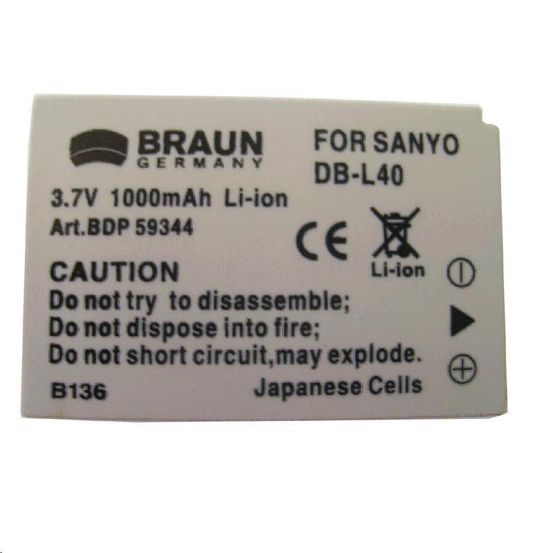 Baterie Braun SANYO DB-L40, 1200mAh