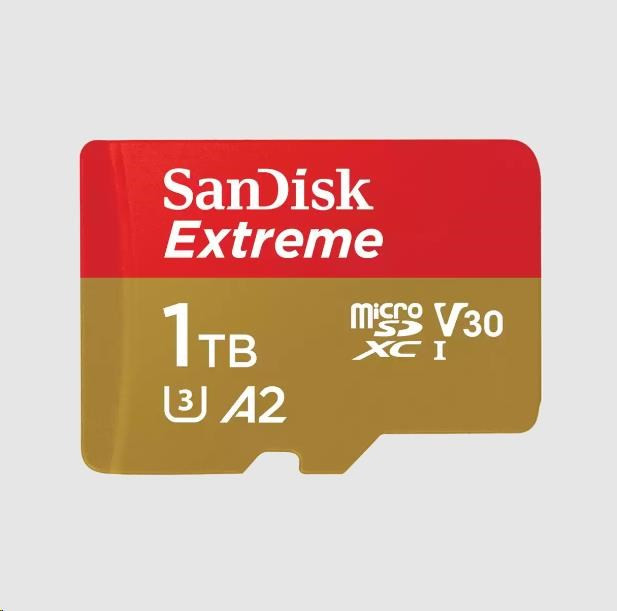 Card SanDisk micro SDXC 1TB Extreme (190 MB/s Clasa 10, UHS-I U3 V30) adaptor