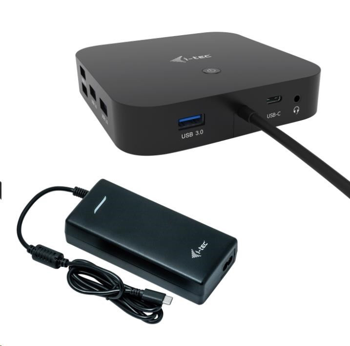 Stație de andocare iTec USB-C HDMI DP, putere 100 W + încărcător universal 112 W